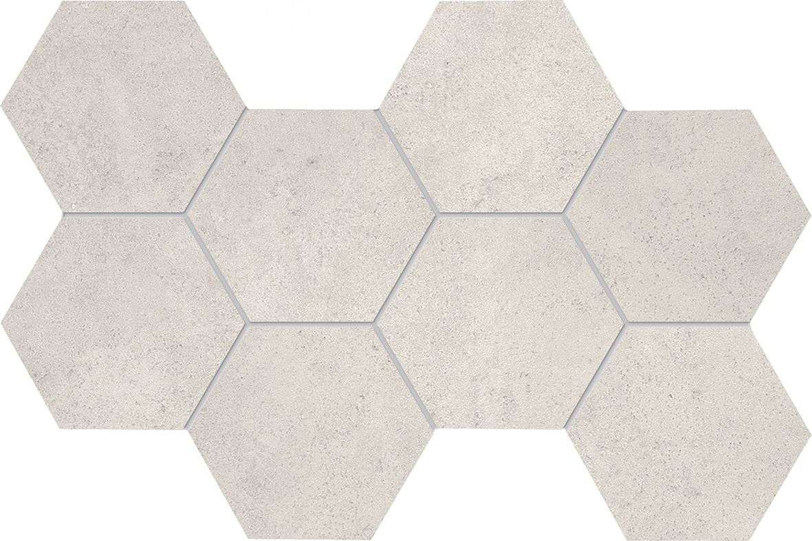 Мозаика Provenza Vulcanika Raku Link Bianco EF7T, цвет белый, поверхность матовая, шестиугольник, 196x342