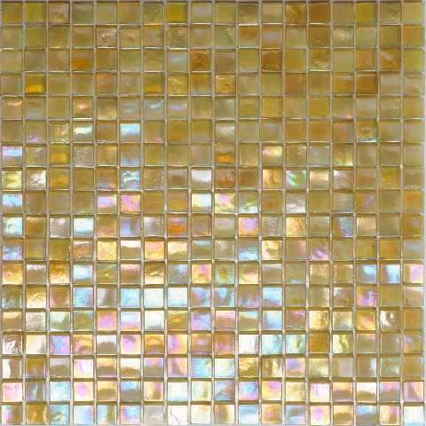 Мозаика Alma Mosaic Flicker NE39, цвет жёлтый, поверхность глянцевая, квадрат, 150x150