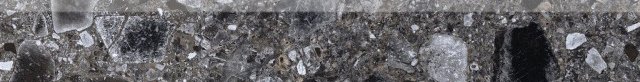 Бордюры Kerranova Terrazzo K-333/MR/p01, цвет серый, поверхность матовая, квадрат, 76x600