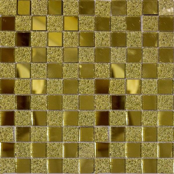 Мозаика Natural Mosaic Mirror QM-2543 (Стекло), цвет жёлтый, поверхность глянцевая, квадрат, 300x300