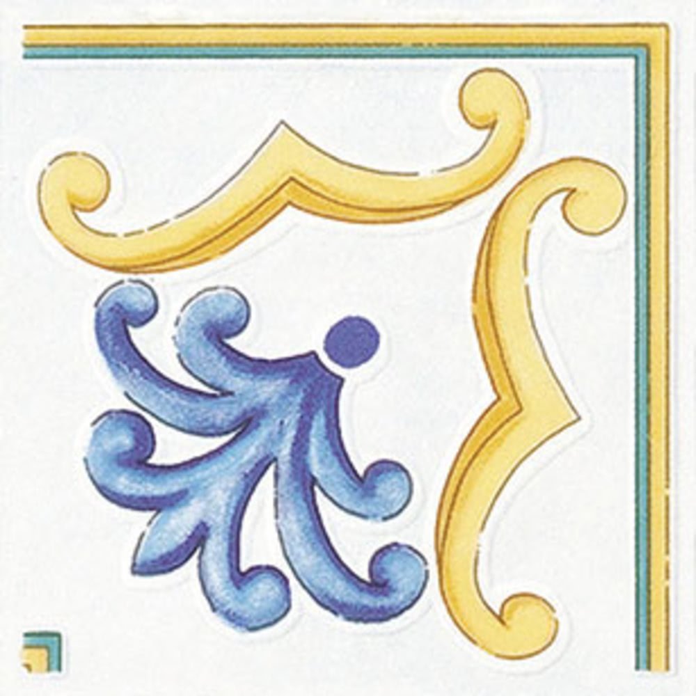 Декоративные элементы Savoia Riggiole Napoletane Carracciolo SACA359B, цвет разноцветный, поверхность матовая, квадрат, 110x110