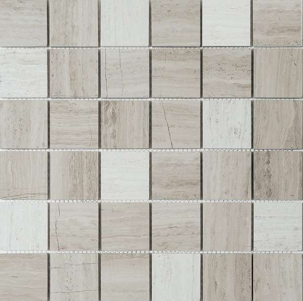 Мозаика NS Mosaic KP-761, цвет серый бежевый, поверхность полированная, квадрат, 298x298