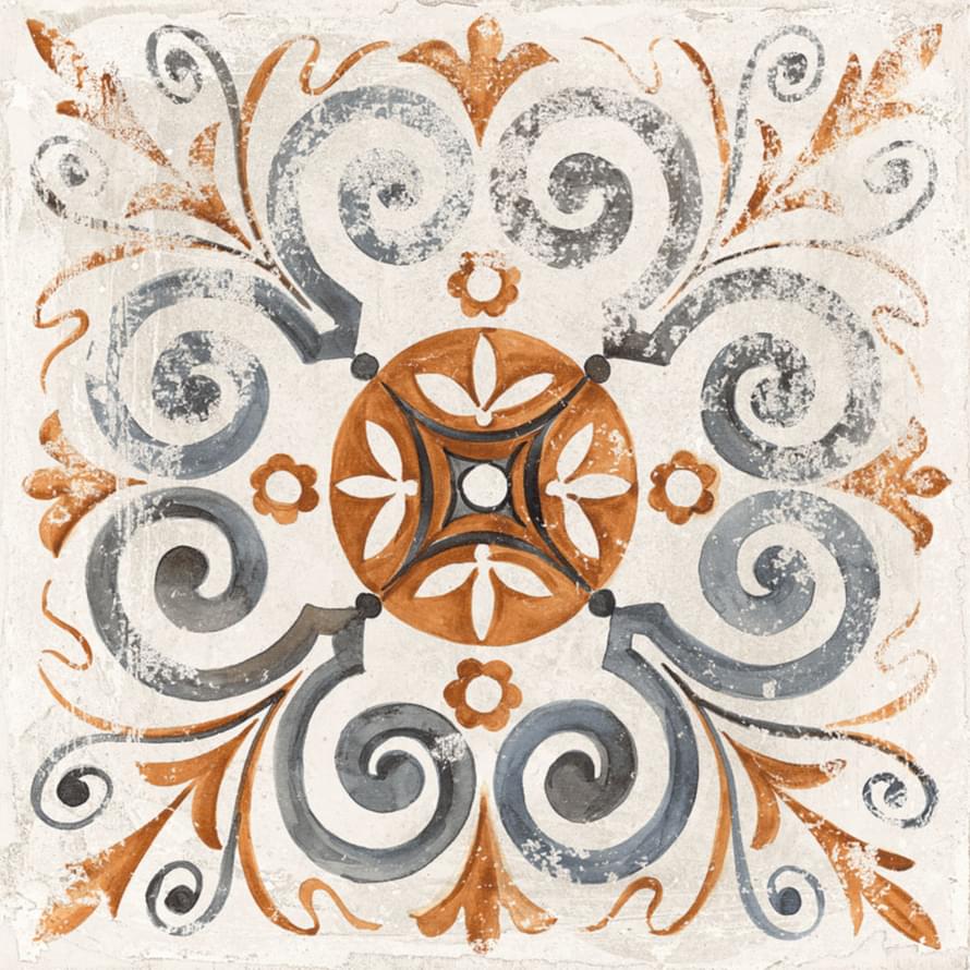 Декоративные элементы Tuscania Lilie Dekore 20FR.LI, цвет разноцветный, поверхность матовая, квадрат, 200x200