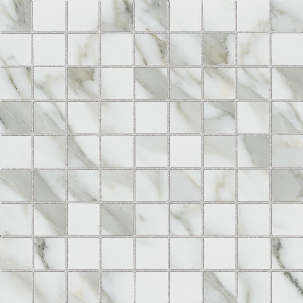 Мозаика Piemme Marmi-Reali Calacatta Mosaico 69820, цвет серый, поверхность полированная, квадрат, 300x300