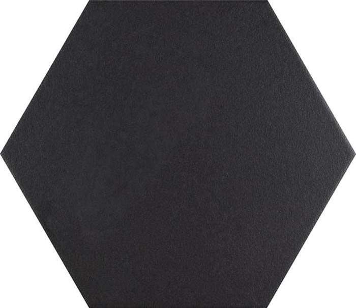 Керамогранит Codicer Basic Hex 25 Black, цвет чёрный, поверхность матовая, прямоугольник, 250x220