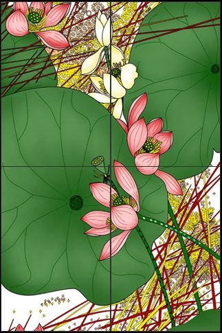 Панно Infinity Lotus Panno, цвет разноцветный, поверхность глянцевая, прямоугольник, 600x900