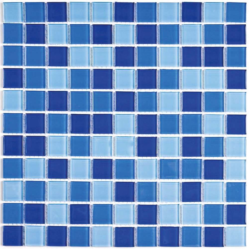 Мозаика Bonaparte Bonaparte Blue Wave-2, цвет голубой, поверхность глянцевая, квадрат, 300x300