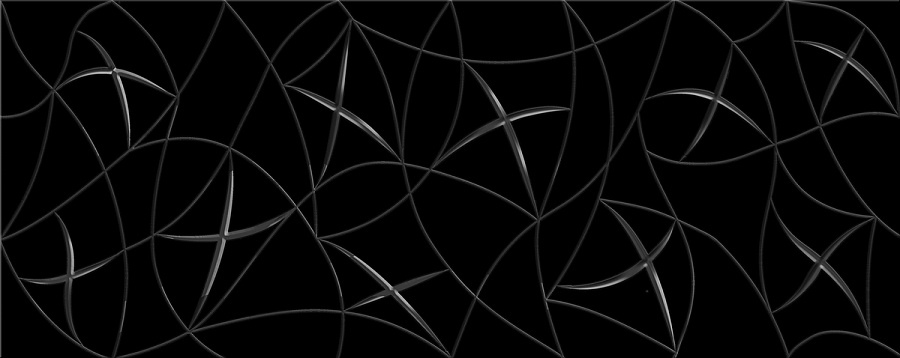 Декоративные элементы Azori Vela Nero Stella, цвет чёрный, поверхность глянцевая, прямоугольник, 201x505