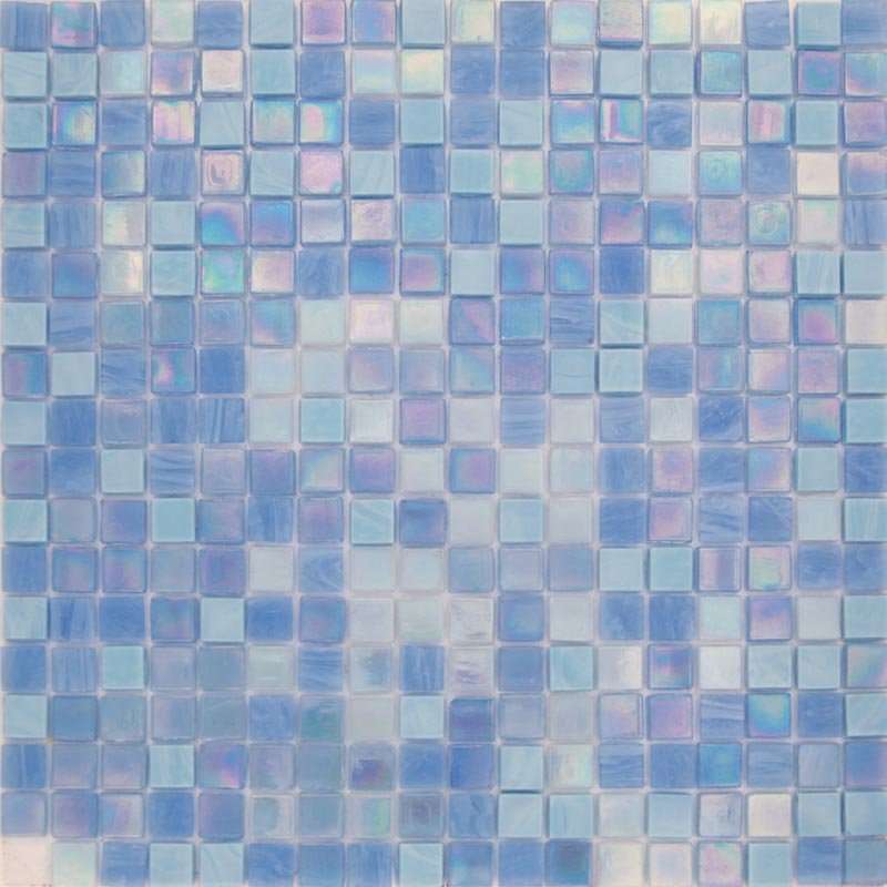 Мозаика Alma Mosaic Nibble 03/Capella(m), цвет голубой, поверхность глянцевая, квадрат, 295x295