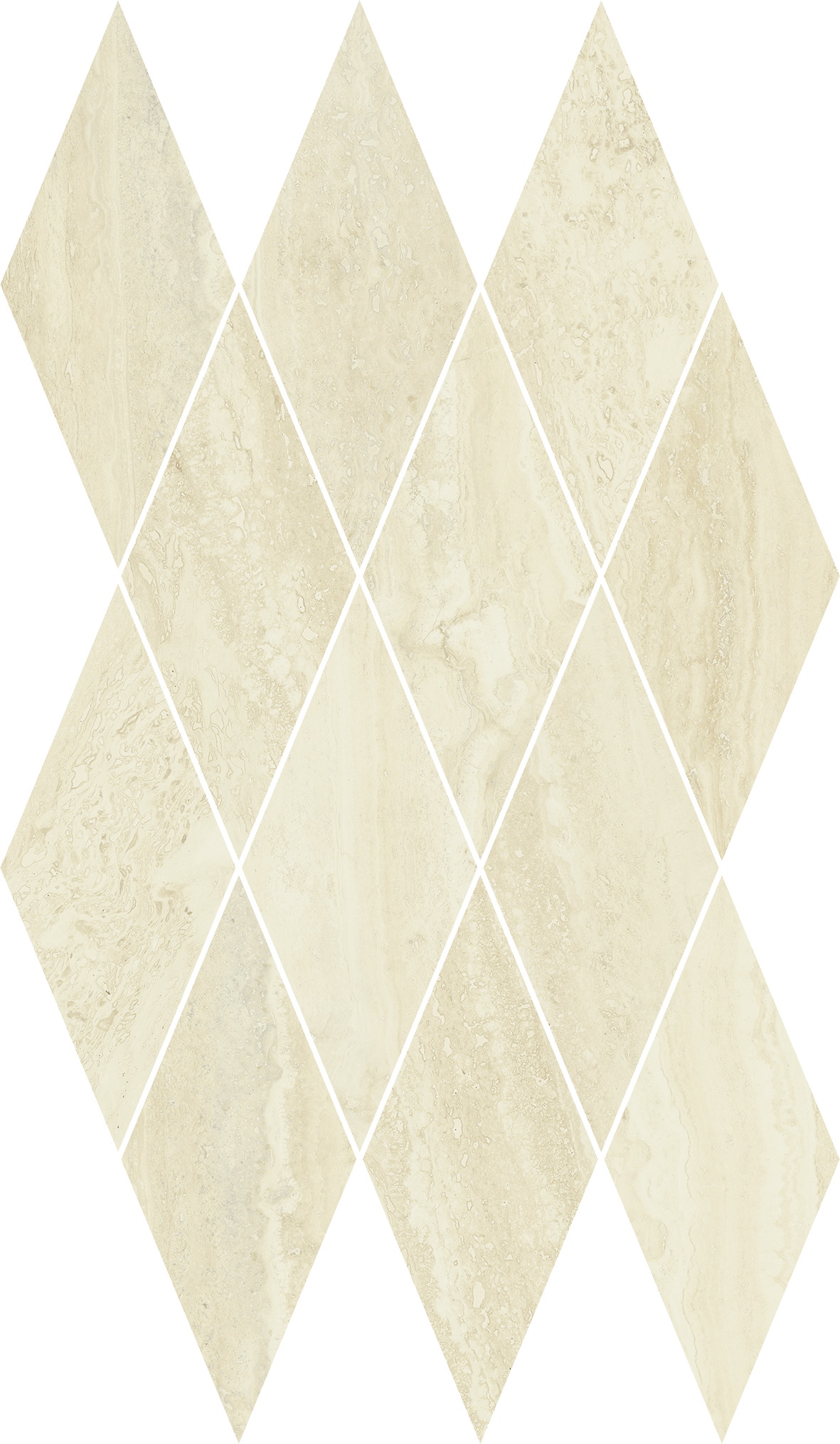 Мозаика Italon Charme Advance Alabastro Mosaico Diamond Lux 620110000137, цвет бежевый, поверхность полированная, ромб, 280x480