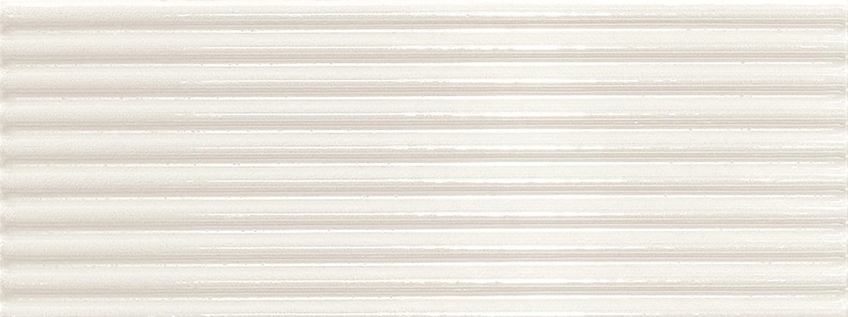 Керамическая плитка Ergon Abacus Brick Plisse Lux Calce ELHH, цвет белый, поверхность глянцевая рельефная, прямоугольник, 75x200