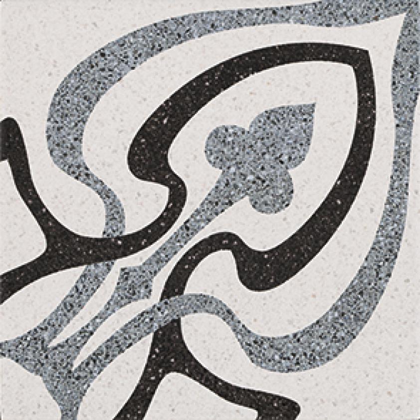 Керамогранит Pamesa Deco Horta, цвет чёрно-белый, поверхность матовая, квадрат, 223x223