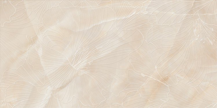 Керамическая плитка Керлайф Onice Pesco Scuro Fiori, цвет бежевый, поверхность глянцевая, прямоугольник, 315x630