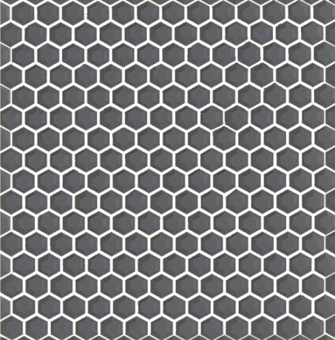 Мозаика Made+39 Cube Black Hex 3900041, цвет чёрный, поверхность матовая, прямоугольник, 285x305