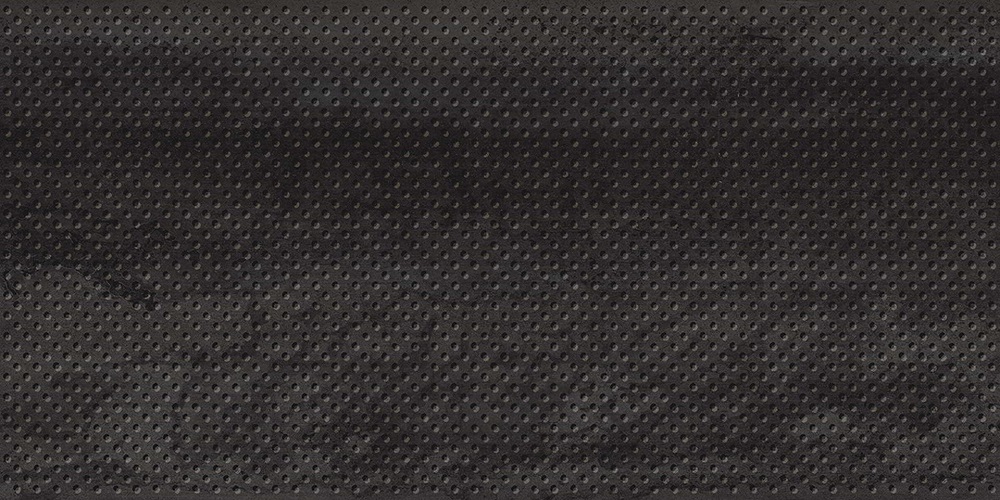 Керамогранит Viva Metallica Metalriddle Dark EJDA, цвет чёрный, поверхность матовая рельефная, прямоугольник, 600x1200