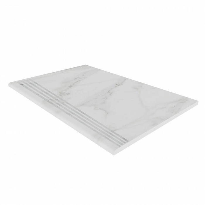 Ступени Estima Alba White AB01 Неполированный 30x120 36781, цвет белый, поверхность матовая, прямоугольник, 300x1200