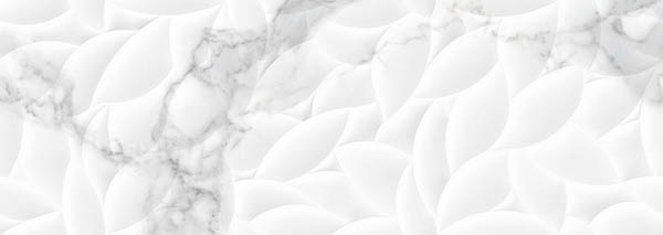 Керамическая плитка Keratile Marblestone Essence White, цвет белый, поверхность глянцевая рельефная, прямоугольник, 320x900