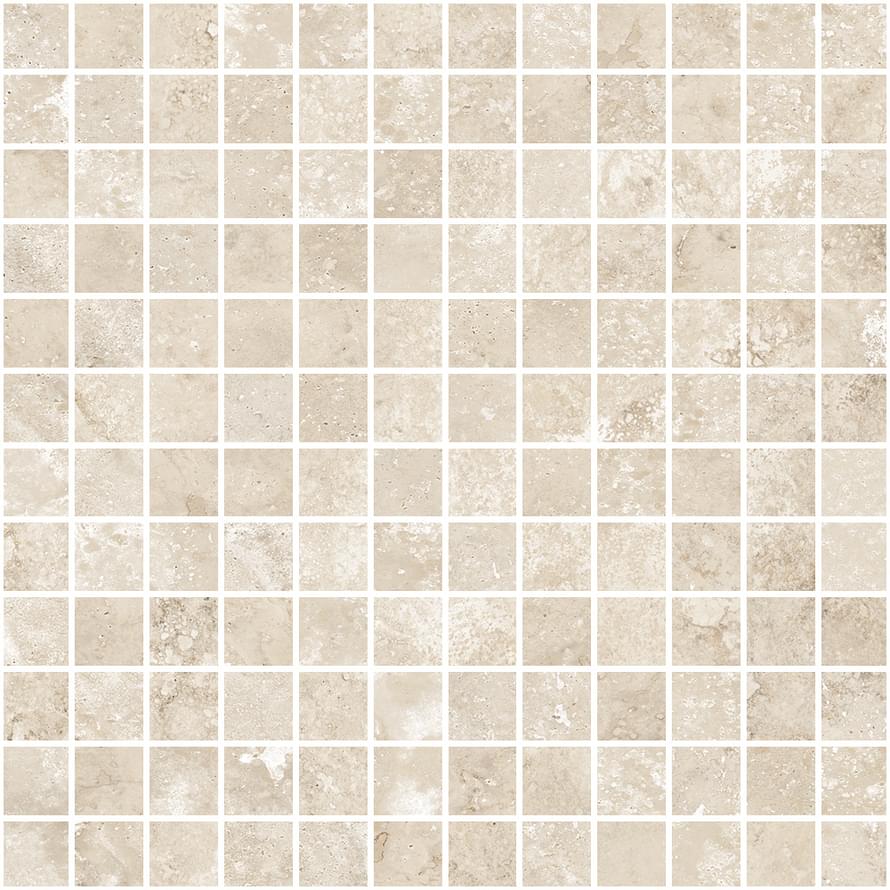 Мозаика Monocibec Tradition Travertin Beige (2,5X2,5) Mos 115675, цвет бежевый, поверхность матовая, квадрат, 300x300