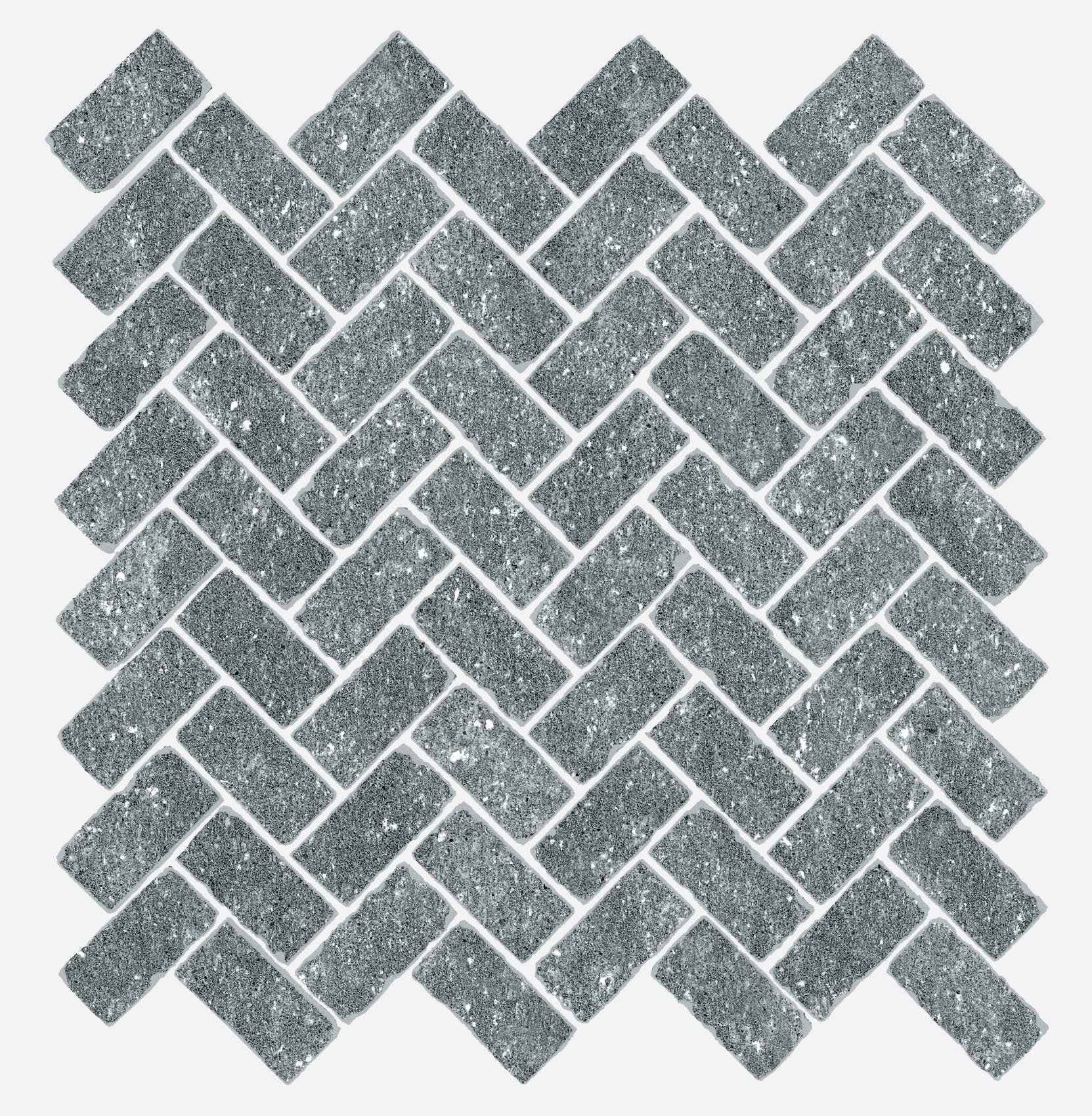 Мозаика Italon Genesis Silver Mosaico Cross 620110000094, цвет серый, поверхность матовая, под кирпич, 315x297