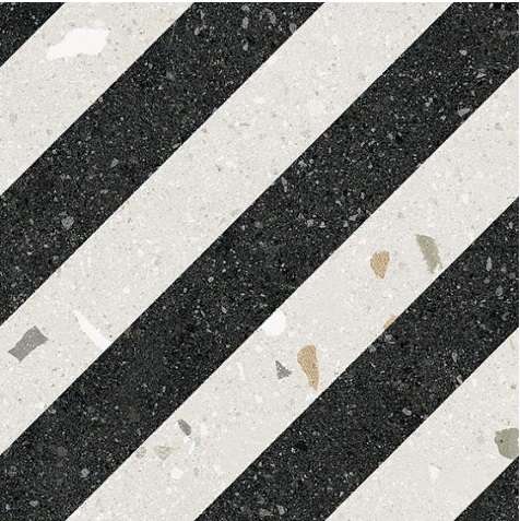 Декоративные элементы Arcana Croccante Pastiera Grafito 8066, цвет чёрно-белый, поверхность матовая, квадрат, 200x200