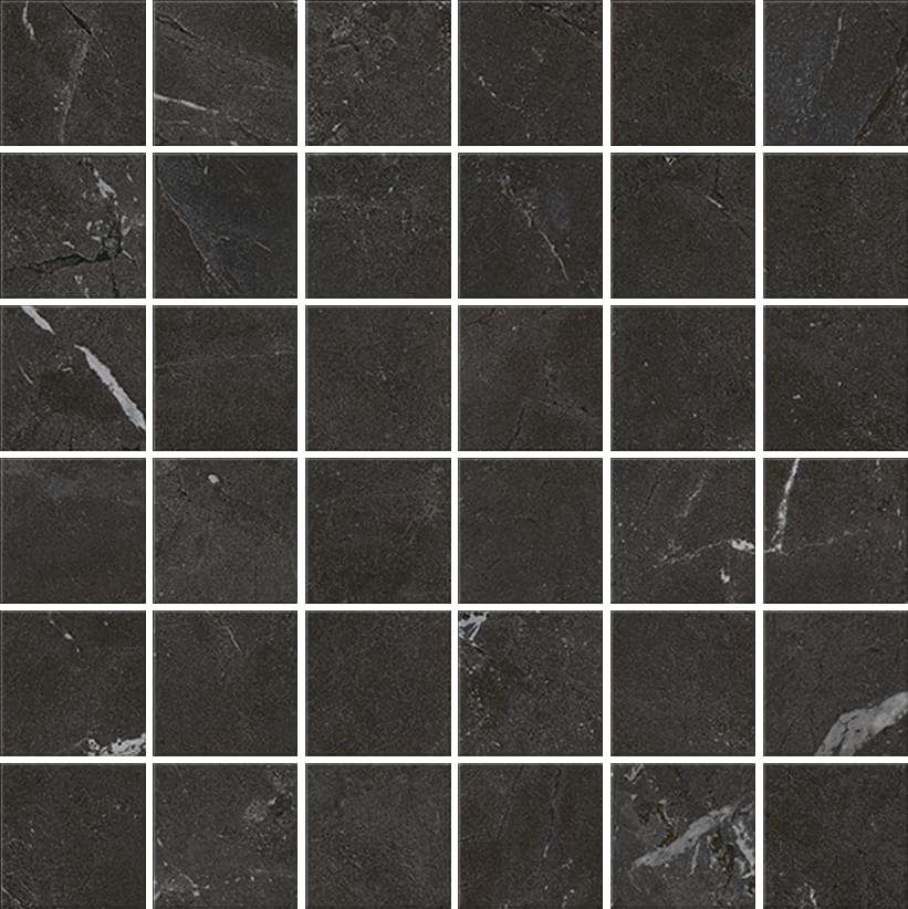 Мозаика Monocibec Charisma Imperial Mos (4,7X4,7) 107752, цвет чёрный, поверхность матовая, квадрат, 300x300