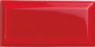 Керамическая плитка Cevica Metro Rojo, цвет красный, поверхность глянцевая, кабанчик, 75x150