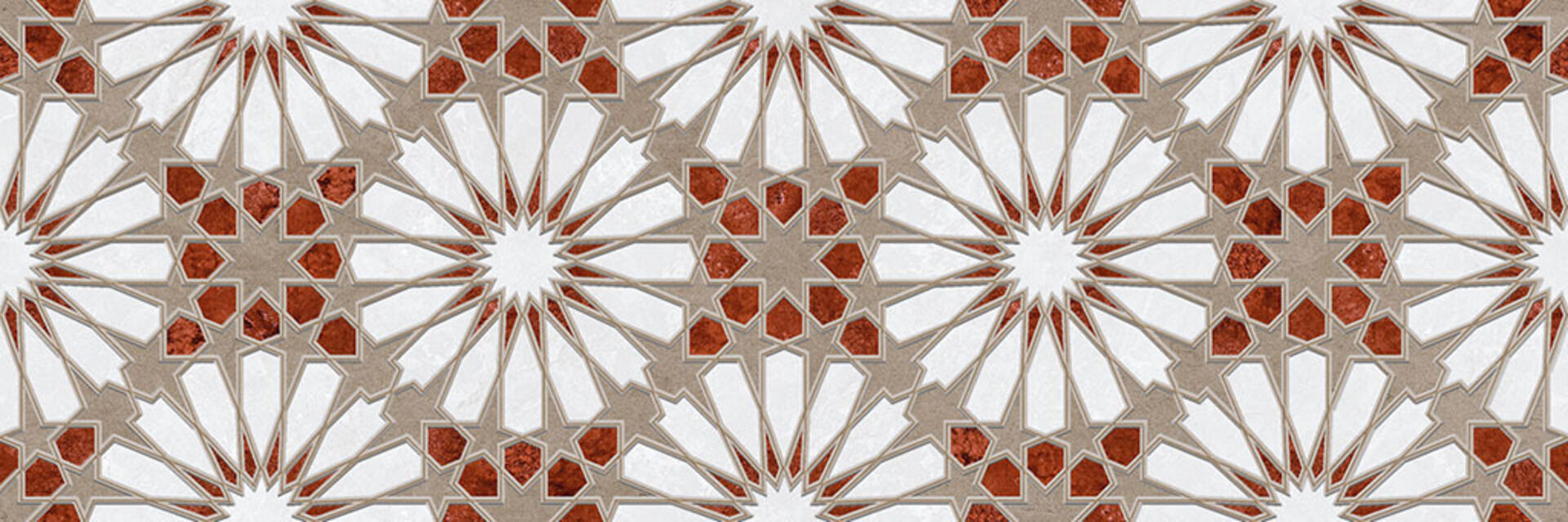 Керамическая плитка Gravita Morroco Sky Link Dec 1, цвет красный, поверхность матовая, прямоугольник, 300x900