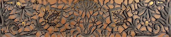 Бордюры Rodnoe Stella Crema Cenefa Bronze, цвет коричневый, поверхность глянцевая, прямоугольник, 54x250