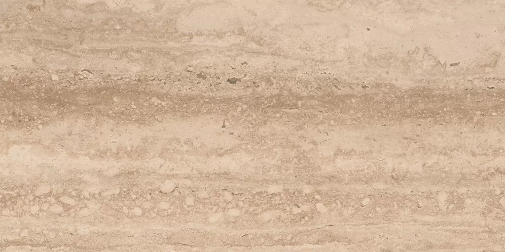 Керамогранит Gres de Aragon Marble Travert. Beige Liso 10mm, цвет коричневый, поверхность матовая, прямоугольник, 600x1200