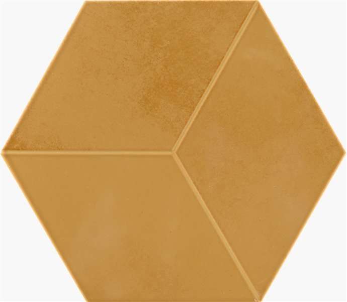 Керамогранит Pamesa Kingsbury Ocre, цвет жёлтый, поверхность глянцевая, шестиугольник, 198x228