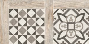 Керамогранит New Tiles Ibiza Decor Gris, цвет бежевый, поверхность матовая, прямоугольник, 300x600