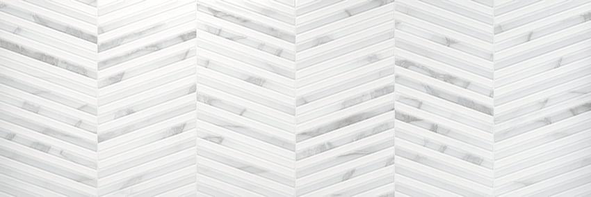 Керамическая плитка Benadresa Newbury White Graz, цвет белый серый, поверхность глянцевая, прямоугольник, 300x900