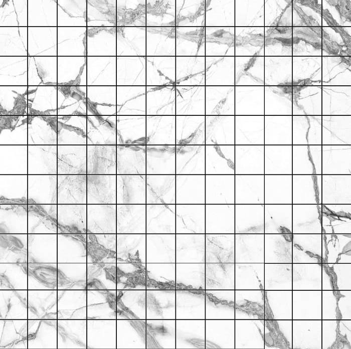 Мозаика Alfalux Marvilla Pro Cellini Lucido T203042, цвет белый серый, поверхность полированная, квадрат, 300x300
