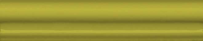 Бордюры Kerama Marazzi Бордюр Багет Клемансо оливковый BLD038, цвет жёлтый, поверхность глянцевая, прямоугольник, 30x150