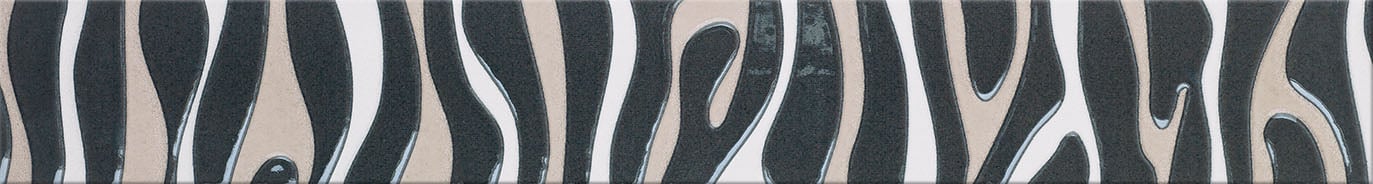 Бордюры Cinca Ophelia Gaia Anthracite 0000/782, цвет чёрный, поверхность глянцевая, прямоугольник, 60x450