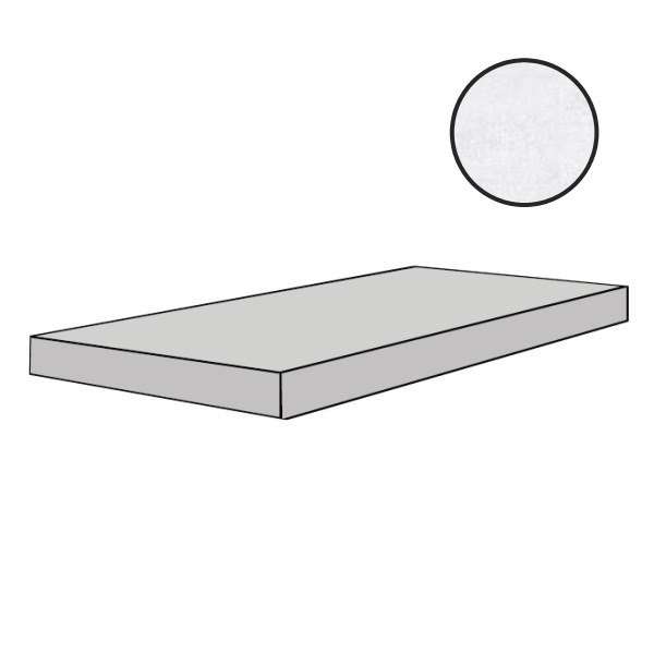 Ступени Floor Gres Rawtech Raw White Ang.Gra.Nat Sx 753916, цвет белый, поверхность матовая, прямоугольник, 330x1200