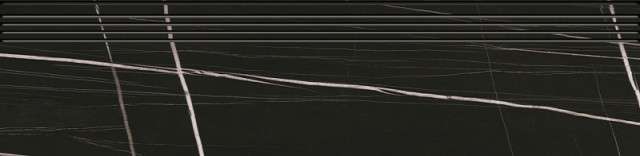 Ступени Kerranova Marble Trend K-1004/MR/st01, цвет чёрный тёмный, поверхность матовая, прямоугольник, 294x1200