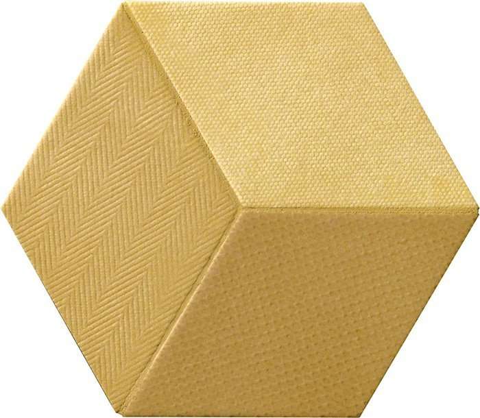 Керамическая плитка Mutina Tex Yellow RETX08, цвет жёлтый, поверхность матовая, прямоугольник, 115x200