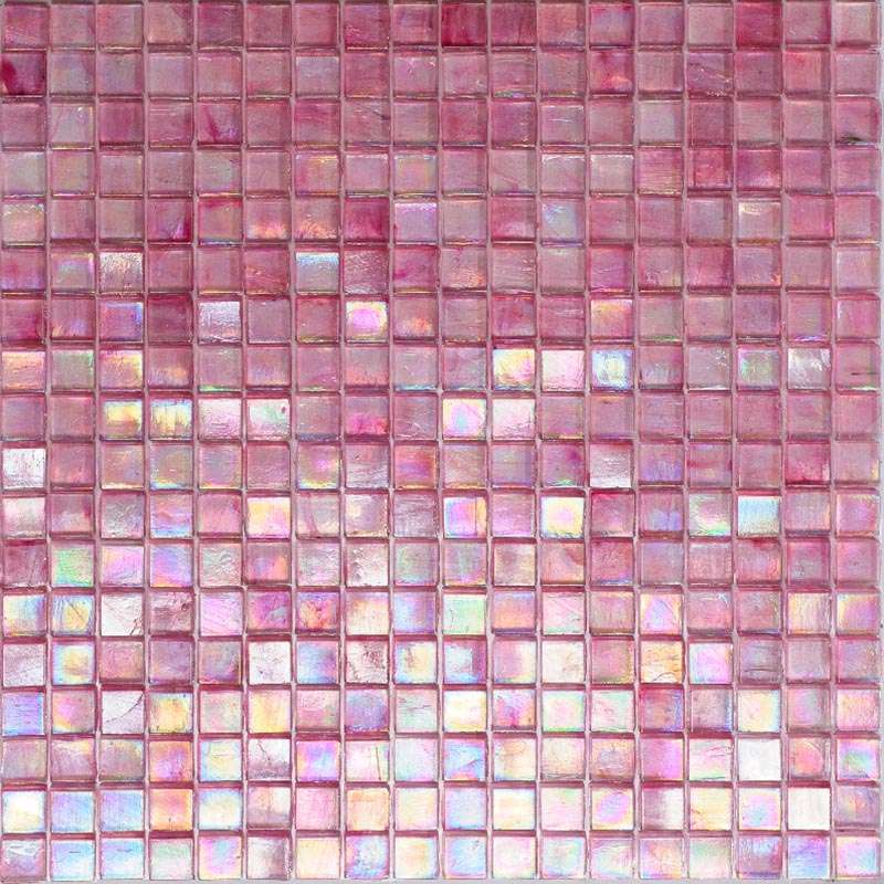 Мозаика Alma Mosaic Art NG089, цвет розовый, поверхность глянцевая, квадрат, 150x150