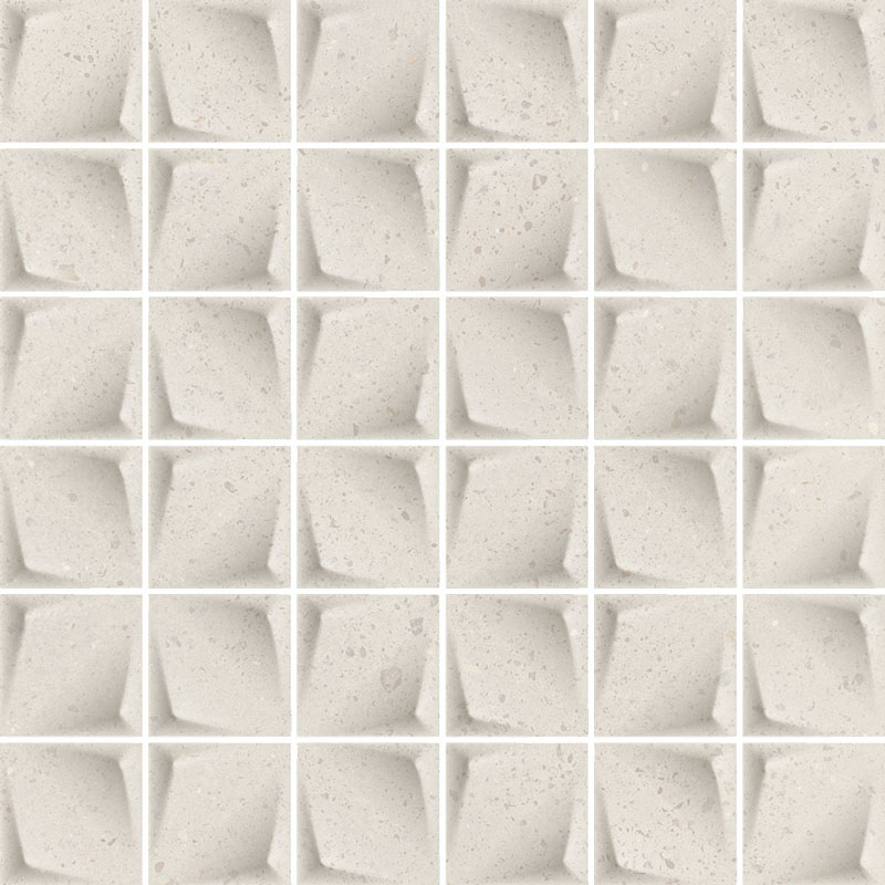 Мозаика Paradyz Effect Grys Mozaika Prasowana Mat., цвет серый, поверхность структурированная, квадрат, 298x298