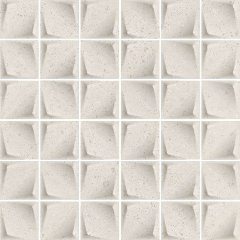 Мозаика Paradyz Effect Grys Mozaika Prasowana Mat., цвет серый, поверхность структурированная, квадрат, 298x298