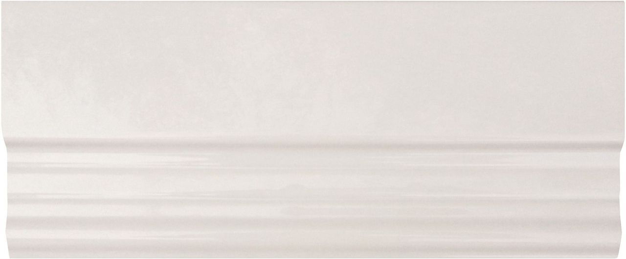 Бордюры Fap Manhattan White Alzata, цвет белый, поверхность глянцевая, прямоугольник, 125x300