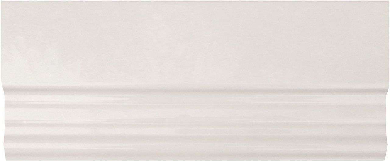 Бордюры Fap Manhattan White Alzata, цвет белый, поверхность глянцевая, прямоугольник, 125x300