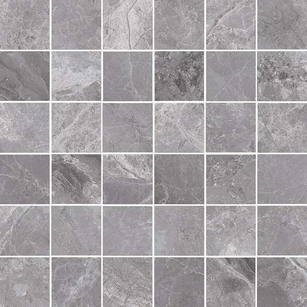 Мозаика Cerdomus Supreme Mosaico 4,7x4,7 Grey Lev 75536, цвет серый, поверхность полированная, квадрат, 300x300