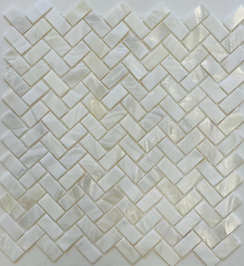 Мозаика Pixel Mosaic PIX750 Натуральный перламутр (15x30 мм), цвет белый, поверхность глянцевая, , 270x295