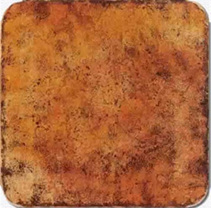Керамическая плитка Azulejos Borja Rusticos Pirita Rojo Octogonal, цвет оранжевый, поверхность матовая, квадрат, 447x447