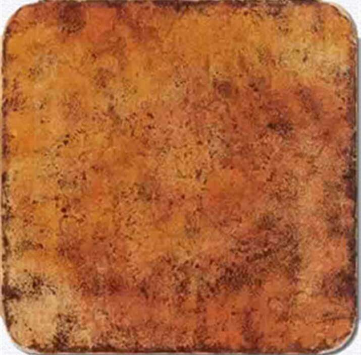 Керамическая плитка Azulejos Borja Rusticos Pirita Rojo Octogonal, цвет оранжевый, поверхность матовая, квадрат, 447x447