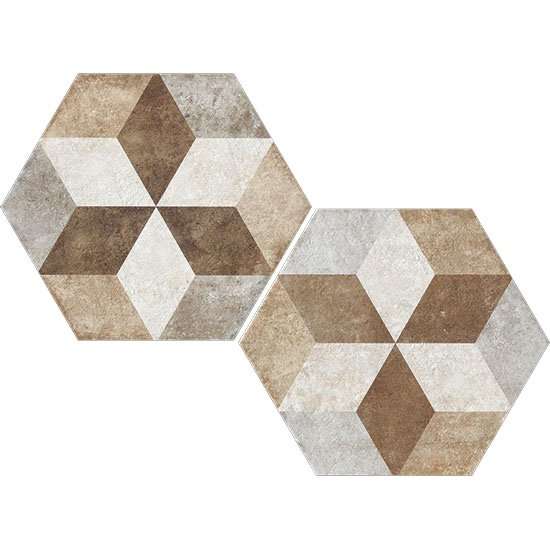 Декоративные элементы Fioranese Heritage Deco Exagona Texture 4, цвет разноцветный, поверхность матовая, шестиугольник, 345x400