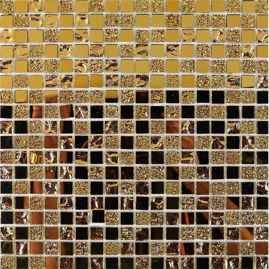 Мозаика Pixel Mosaic PIX710 Зеркало (15x15 мм), цвет жёлтый, поверхность глянцевая, квадрат, 300x300