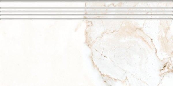 Ступени Kerranova Marble Trend K-1001/MR/st01, цвет белый, поверхность матовая, прямоугольник, 294x600